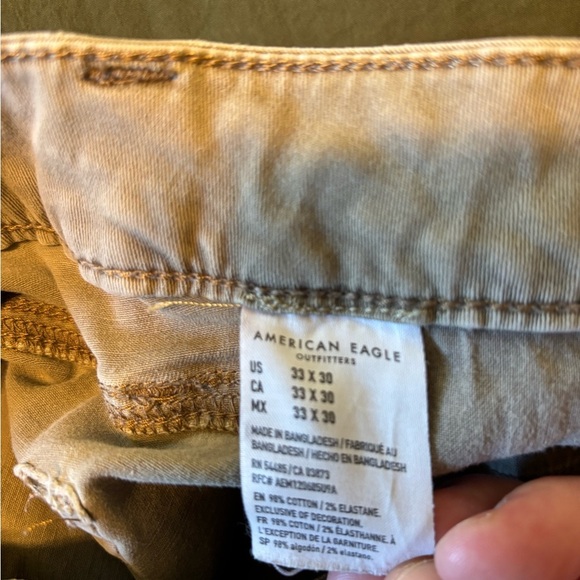 American Eagle Original Straight Flex Khaki Pants Men's 33x30 - Picture 4 of 5